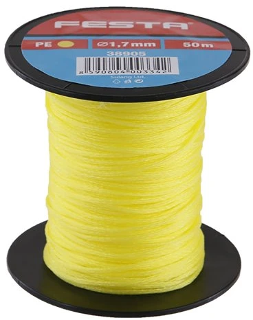 Festa Statybinė virvė, 50 m, 1.7 mm, geltona