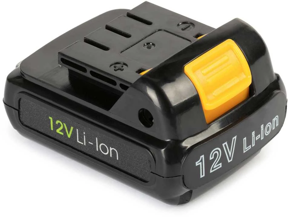Fieldmann 12V Li-ion akumuliatorius su geltonu fiksatoriumi