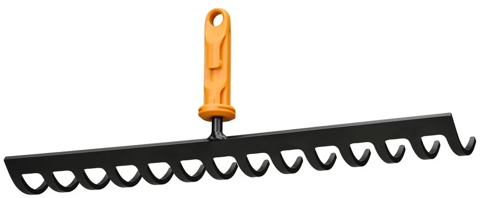 FISKARS GRĖBLYS DIRVAI 14 DANTŲ, METALINIS, GALVUTĖ ONECLICK SISTEMAI