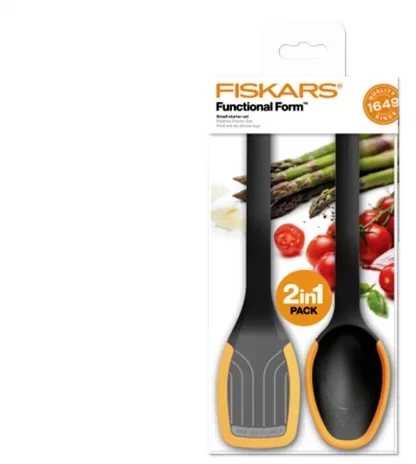 Fiskars - FunctionalForm virtuvės įrankių rinkinys, 2 dalys - padėklas ir šaukštas