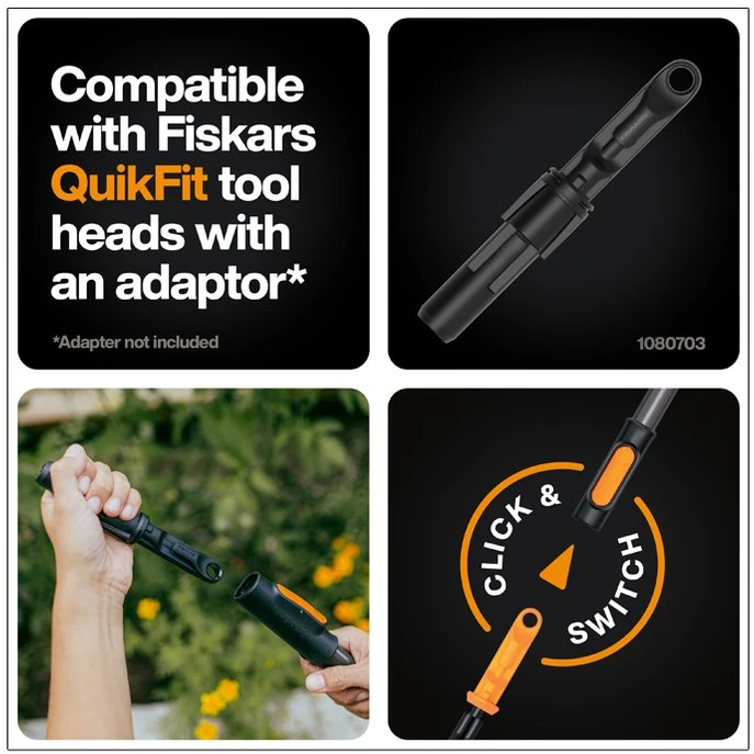 Fiskars OneClick teleskopinis kotas L