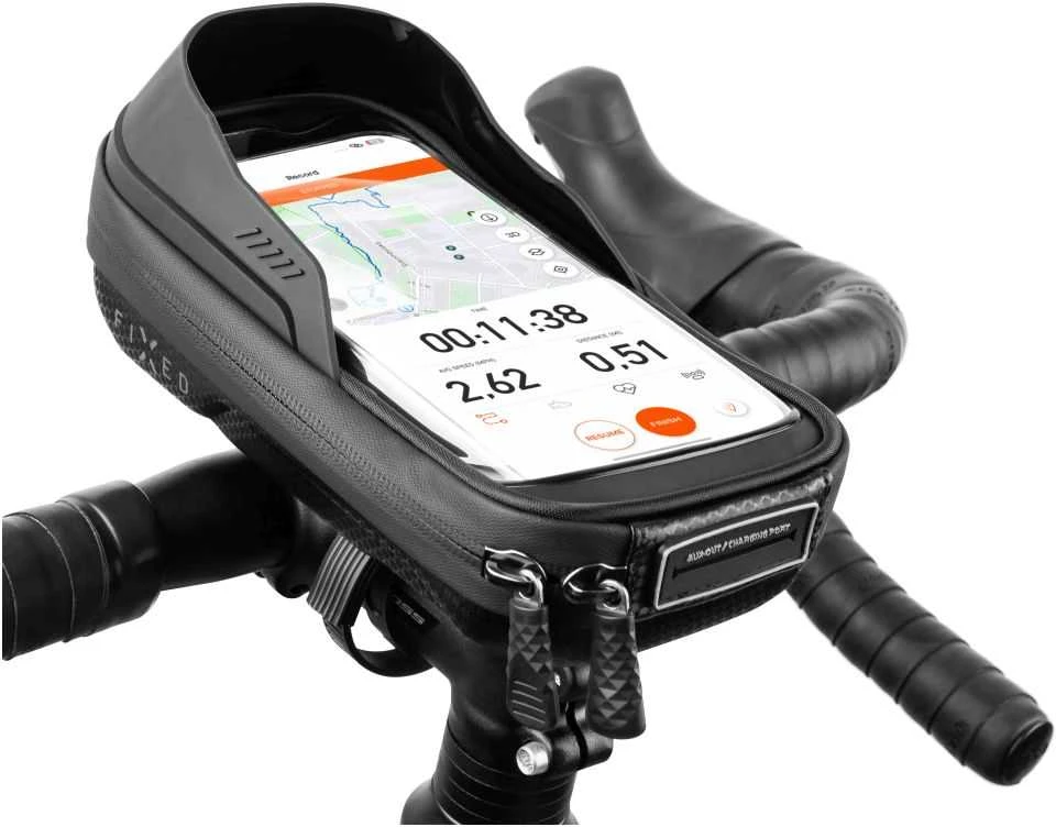 Fixed Fiksuotas FIXBIB2-BK | Dviračio dėklas | Juodas | Visų tipų telefonams iki 6,8 colio