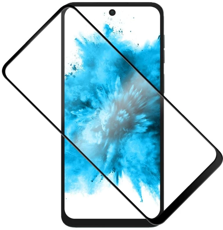 Fixed Tvirtinamas grūdintas apsauginis stiklas Full-Cover, skirtas Motorola Moto G55 5G, juodas (FIXGFA-1491-BK)