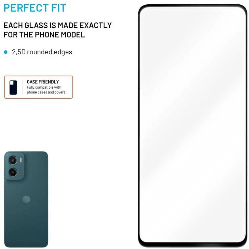 Fixed Grūdintas stiklas ochronne FIXED Full-Cover do Motorola Moto G05/E15 juoda