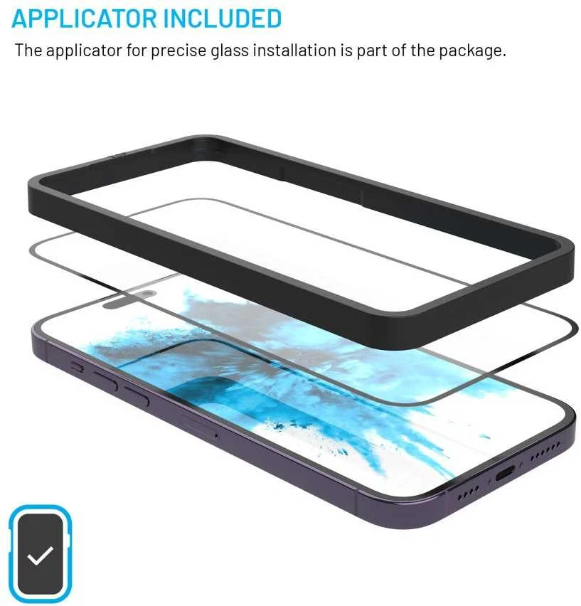 Fixed Fiksuota ekrano apsauga | Apple | iPhone 17 Pro Max | Stiklas | Juodas