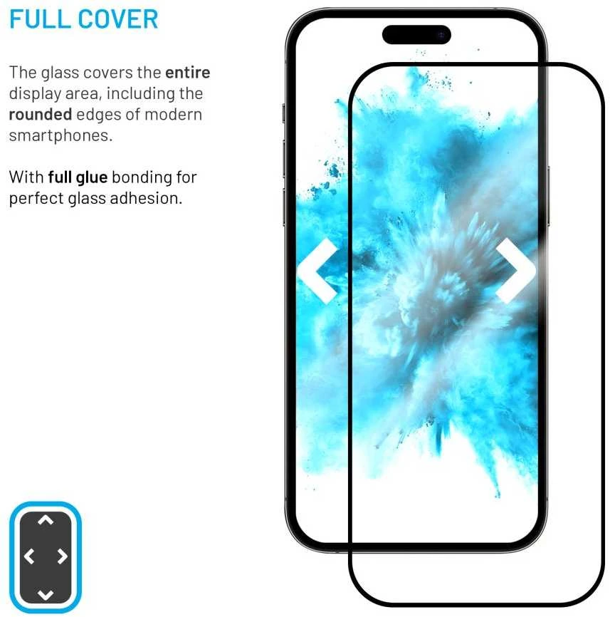 Fixed Fiksuota ekrano apsauga | Apple | iPhone 17 | Grūdintas stiklas | Juodas | Pilnas dangtelis 2.5D