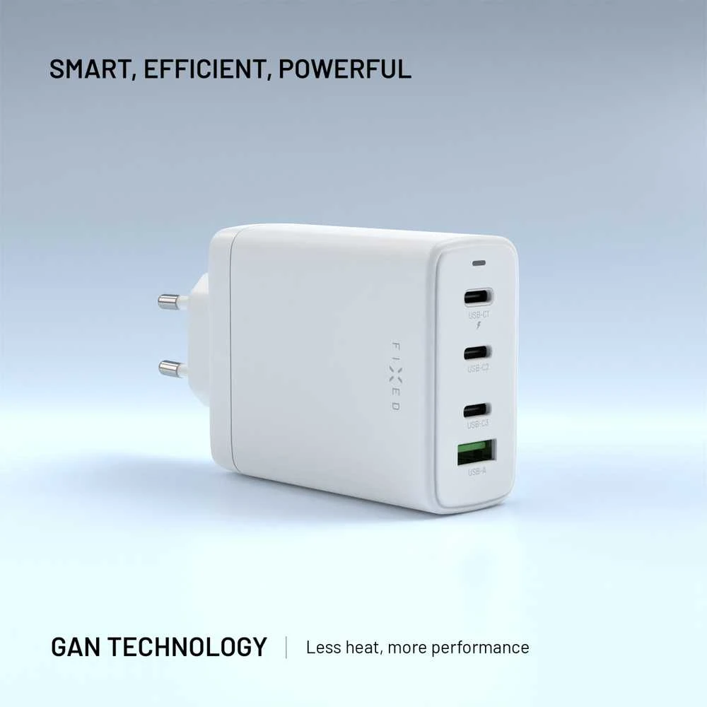 Fixed Fiksuotas įkroviklis 3x USB-A 1x USB-C 5 A (FIXCG120-3C1A-WH)