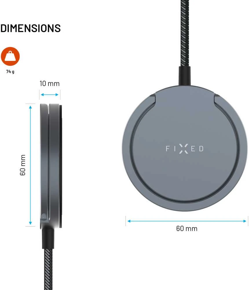 Fixed Fiksuotas | MagPad Pro belaidis įkroviklis | FIXMPADP-GR