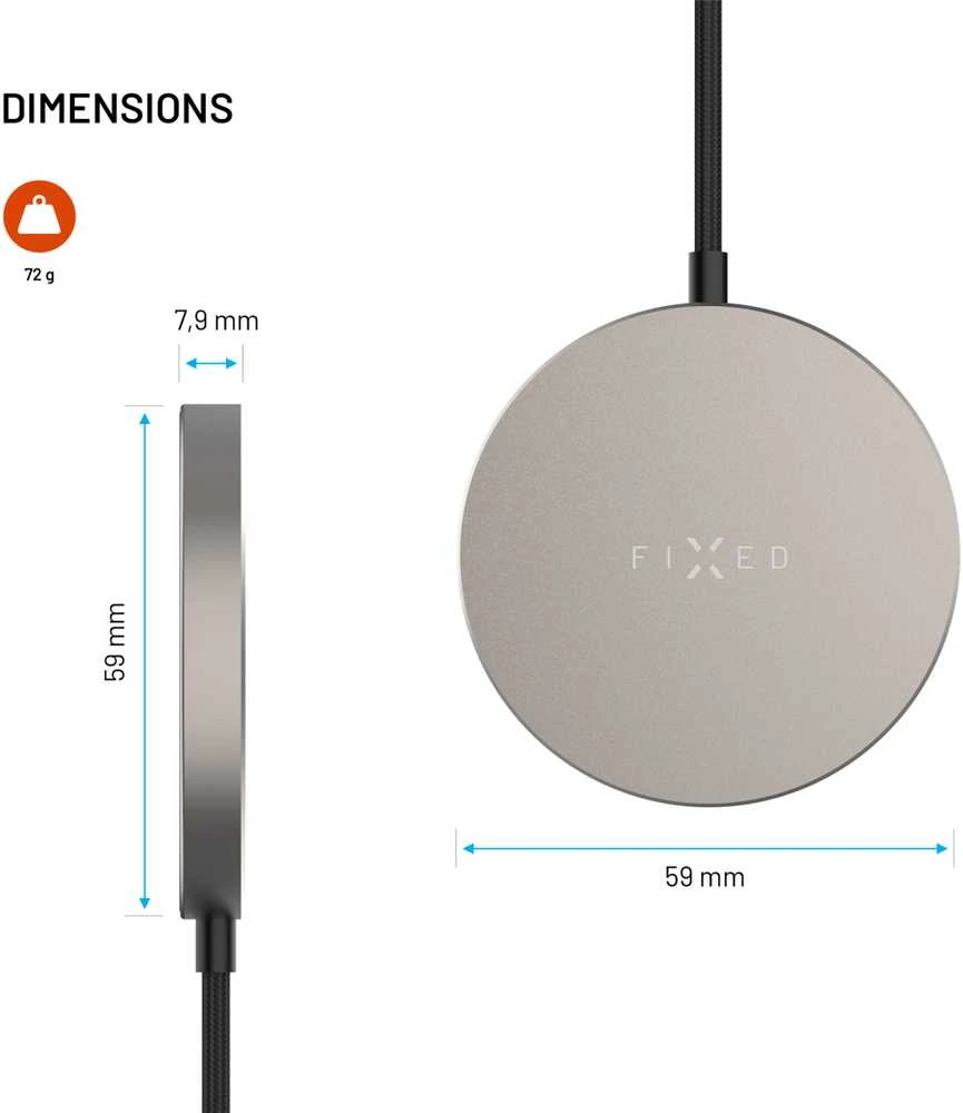 Įkroviklis Fixed MagPad Slim Indukcinė 2.2 A (FIXMPADS-TI)