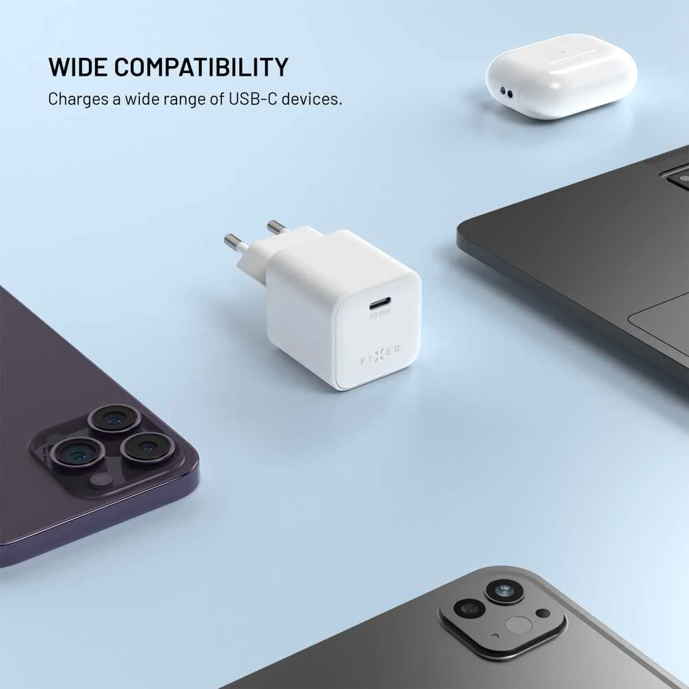 Fixed Įkroviklis fiksuotas Mini 1x USB-C 3.25 A (FIXCG65M-C-WH)