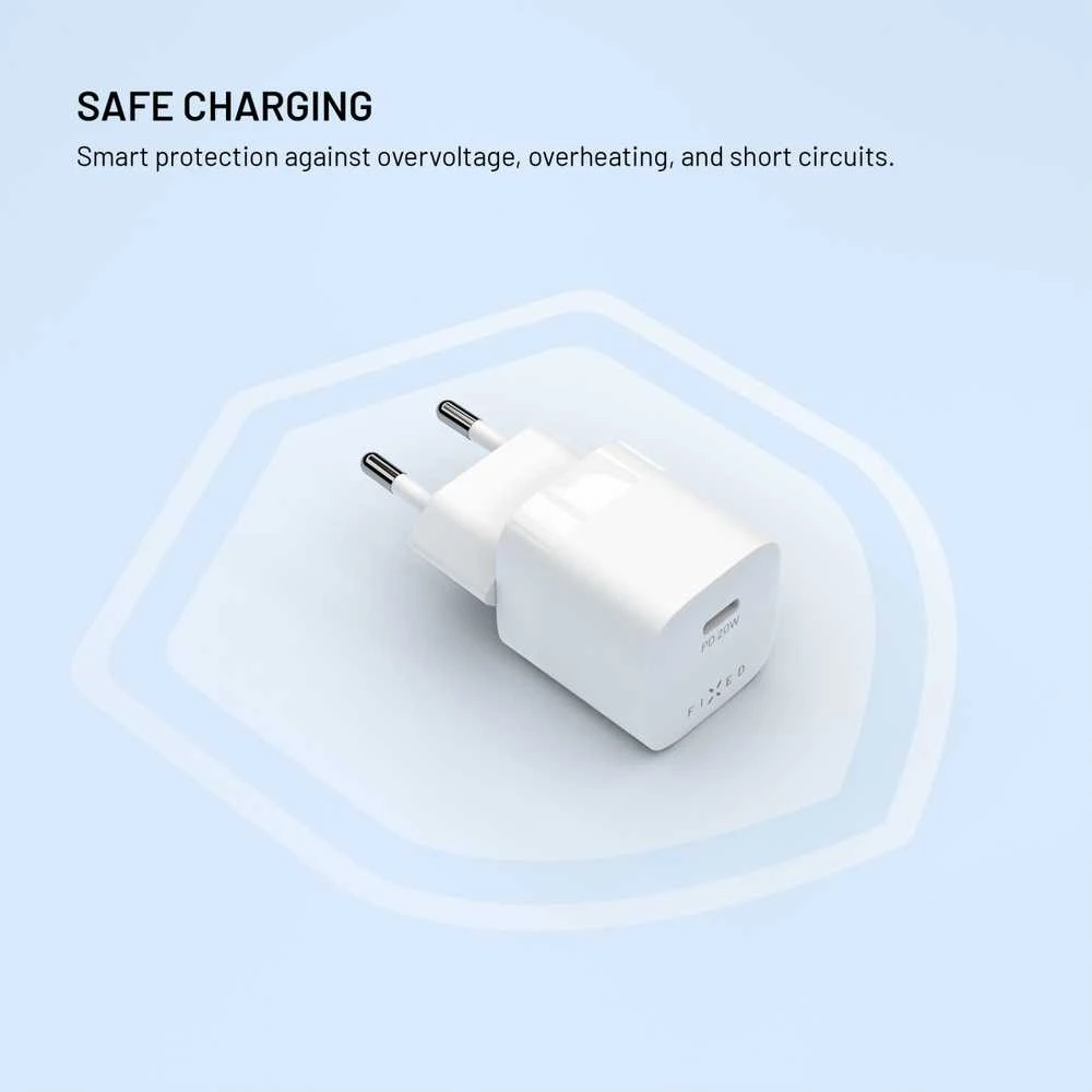 Fixed Įkroviklis fiksuotas Mini 1x USB-C 3 A (FIXC20M2-C-WH)