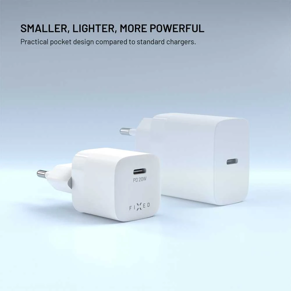 Fixed Įkroviklis fiksuotas Mini 1x USB-C 3 A (FIXC20M2-C-WH)