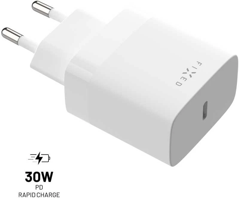 Fixed Fiksuotas USB-C kelioninis įkroviklis 30W | FIXC30N-C-WH