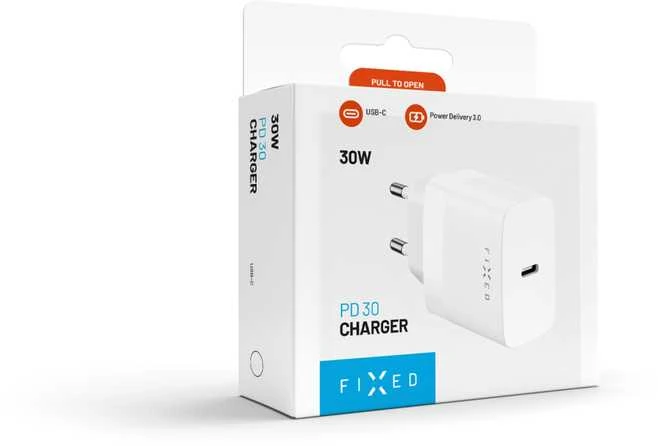 Fixed Fiksuotas USB-C kelioninis įkroviklis 30W | FIXC30N-C-WH