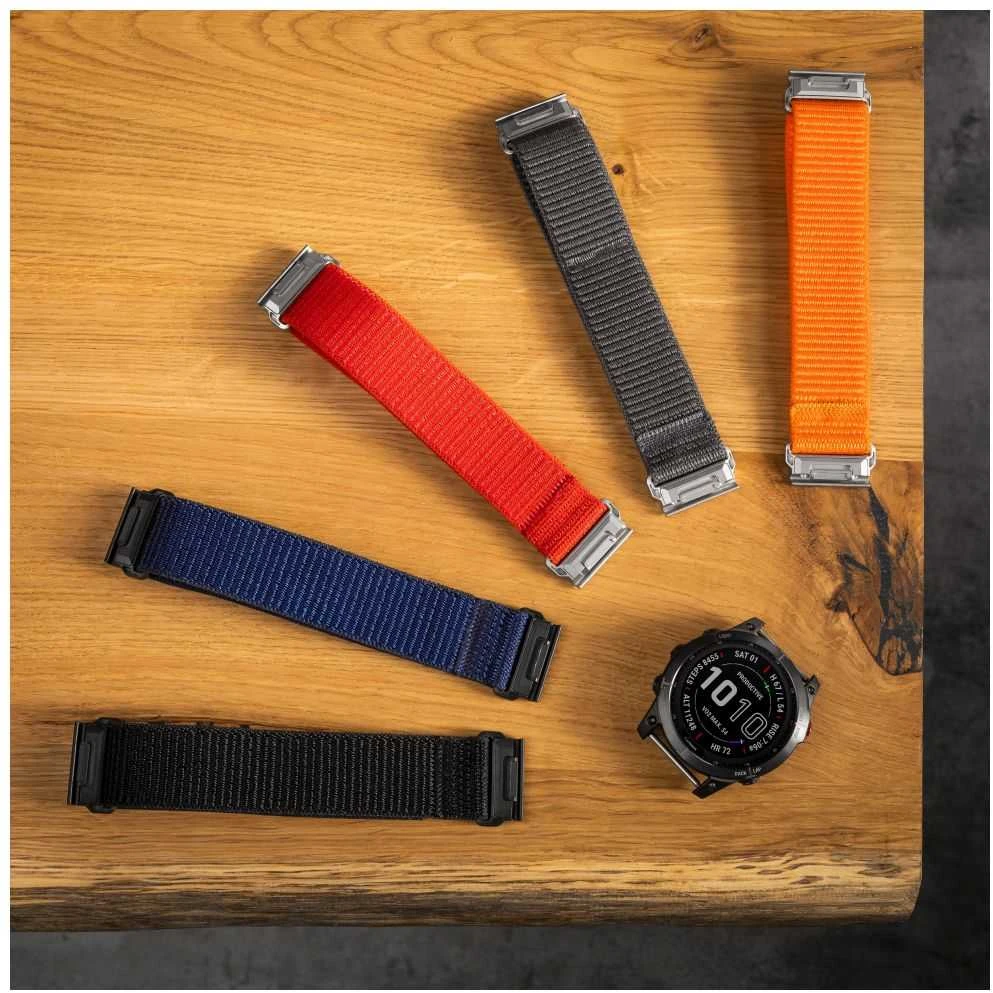 Fixed Ištaisyta | Sportiškas dirželis, skirtas Garmin QuickFit 26mm | 160-210 | Juodas | Nailonas