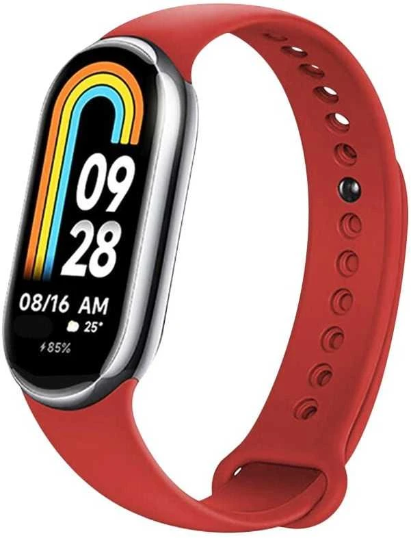 Fiksuotas silikoninis dirželis FIXED Silikoninis dirželis Xiaomi Smart Band 10/9/8, raudonas