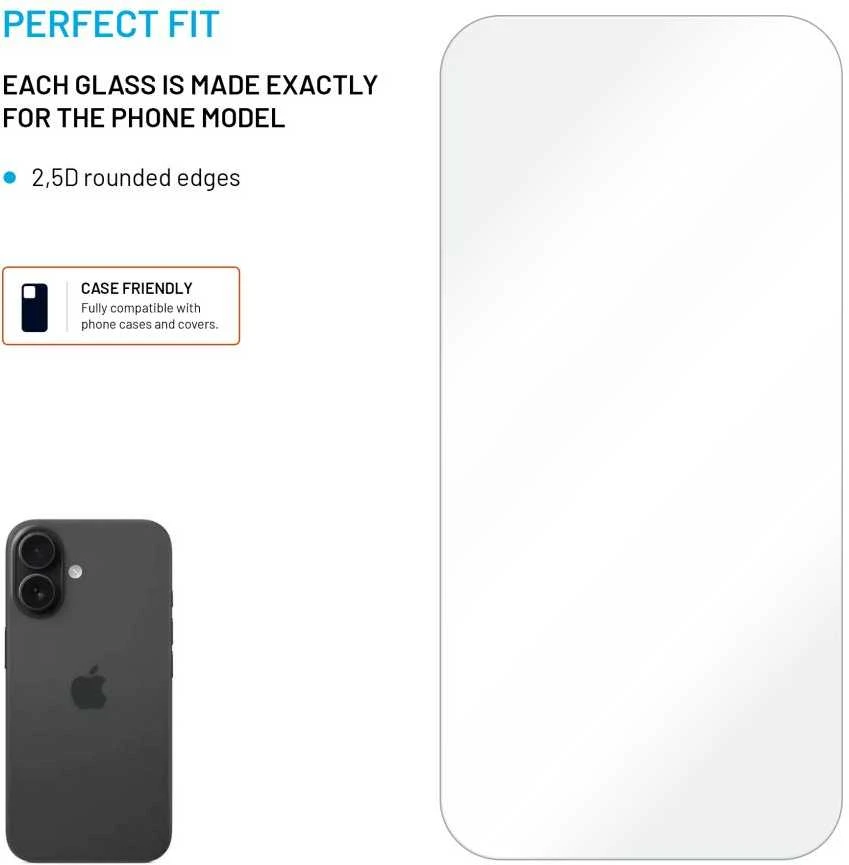 Fixed Fiksuota ekrano apsauga | Apple | iPhone 17 | Grūdintas stiklas | Skaidrus | 2.5D