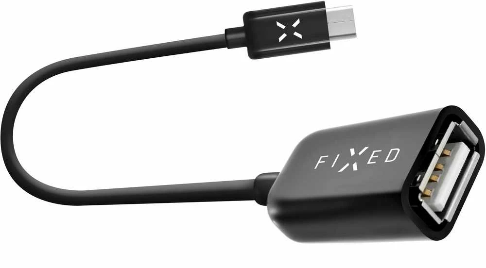 Fixed Fiksuotas OTG USB-C/USB-A, USB 2.0, 20 cm, juoda
