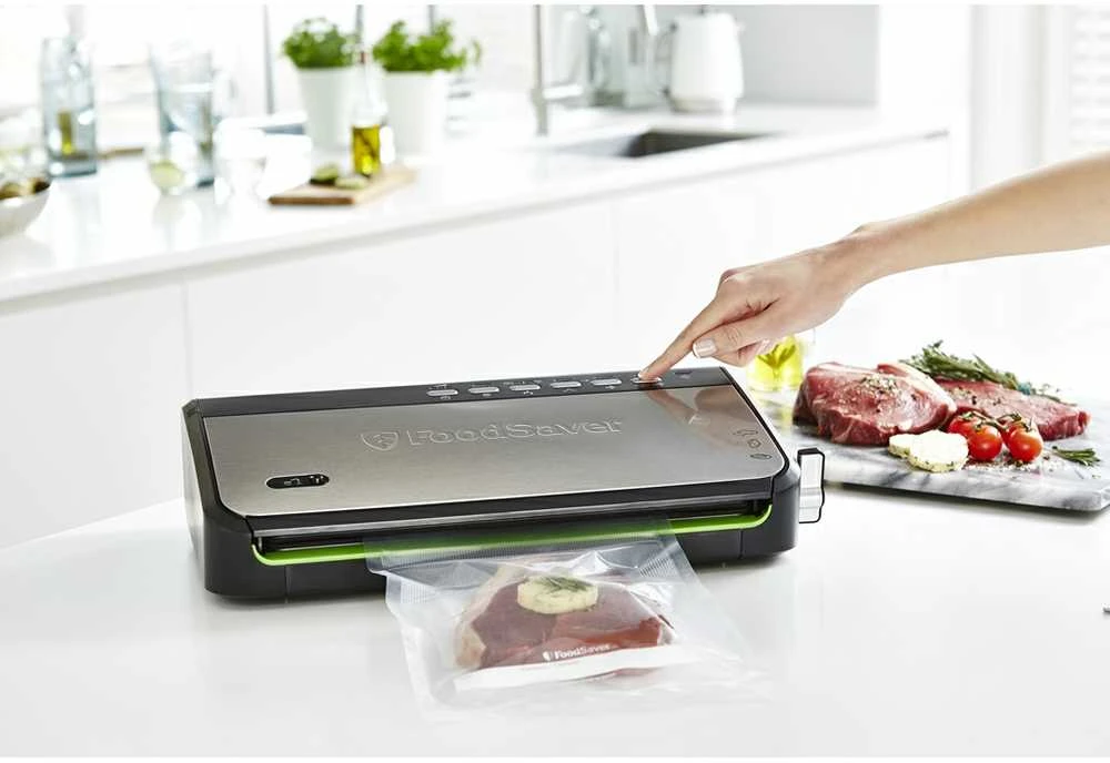 Food Saver Vakuumavimo Aparatas - Foodsaver Ffs005x 0.5 Mbar Juodas Nerūdijančio Plieno
