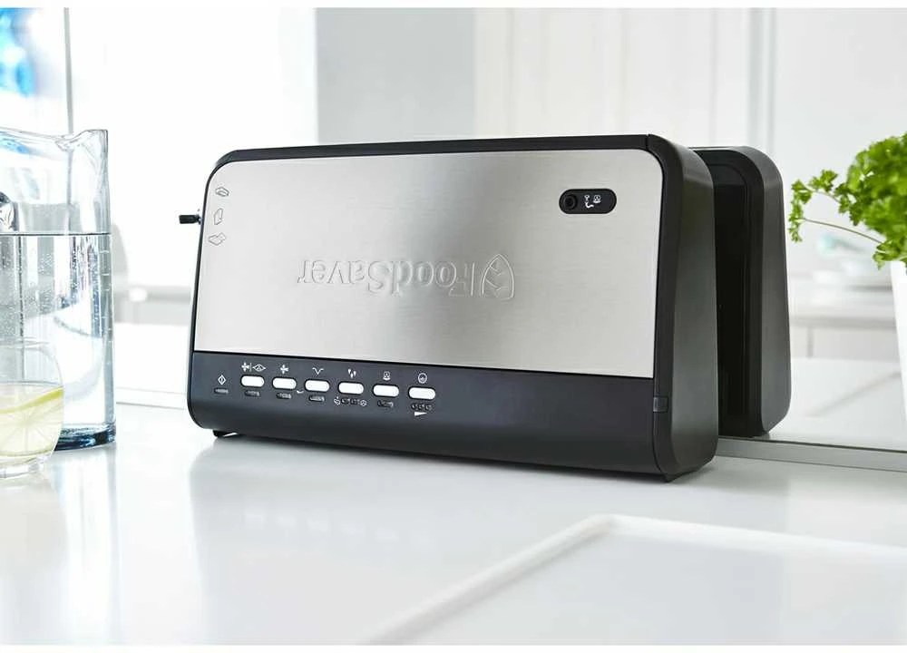 Food Saver Vakuumavimo Aparatas - Foodsaver Ffs005x 0.5 Mbar Juodas Nerūdijančio Plieno