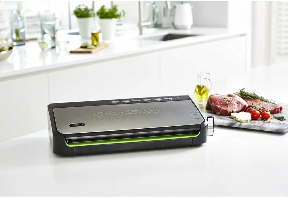 Food Saver Vakuumavimo Aparatas - Foodsaver Ffs005x 0.5 Mbar Juodas Nerūdijančio Plieno