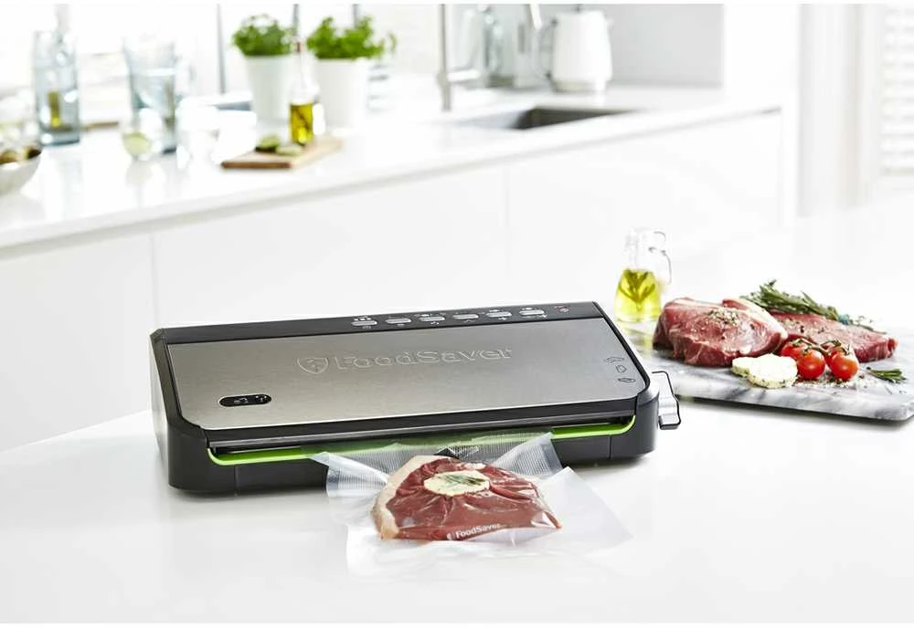 Food Saver Vakuumavimo Aparatas - Foodsaver Ffs005x 0.5 Mbar Juodas Nerūdijančio Plieno