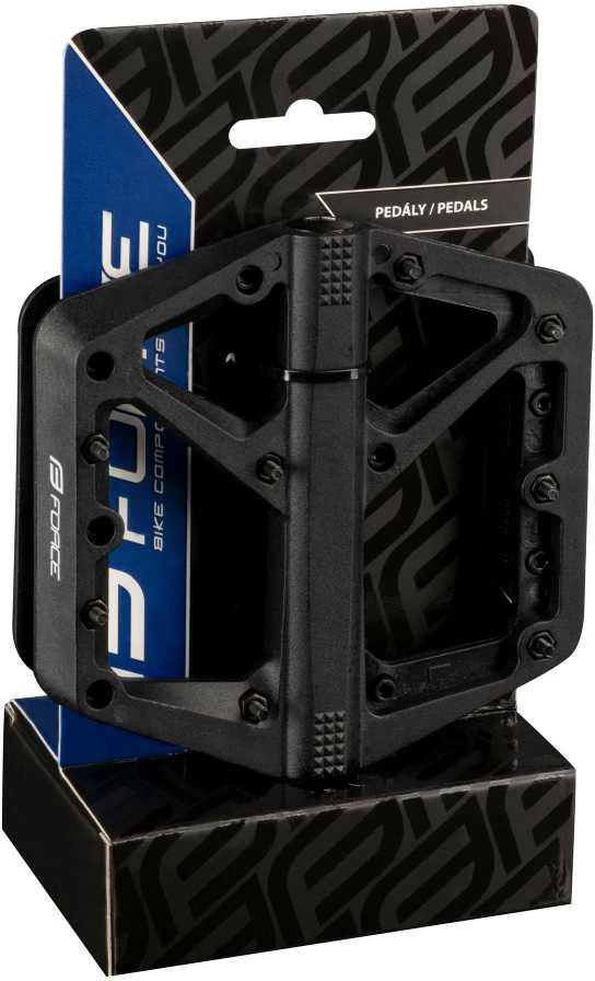 FORCE BLIZZ pedals nylon, diameter bearings, juodas