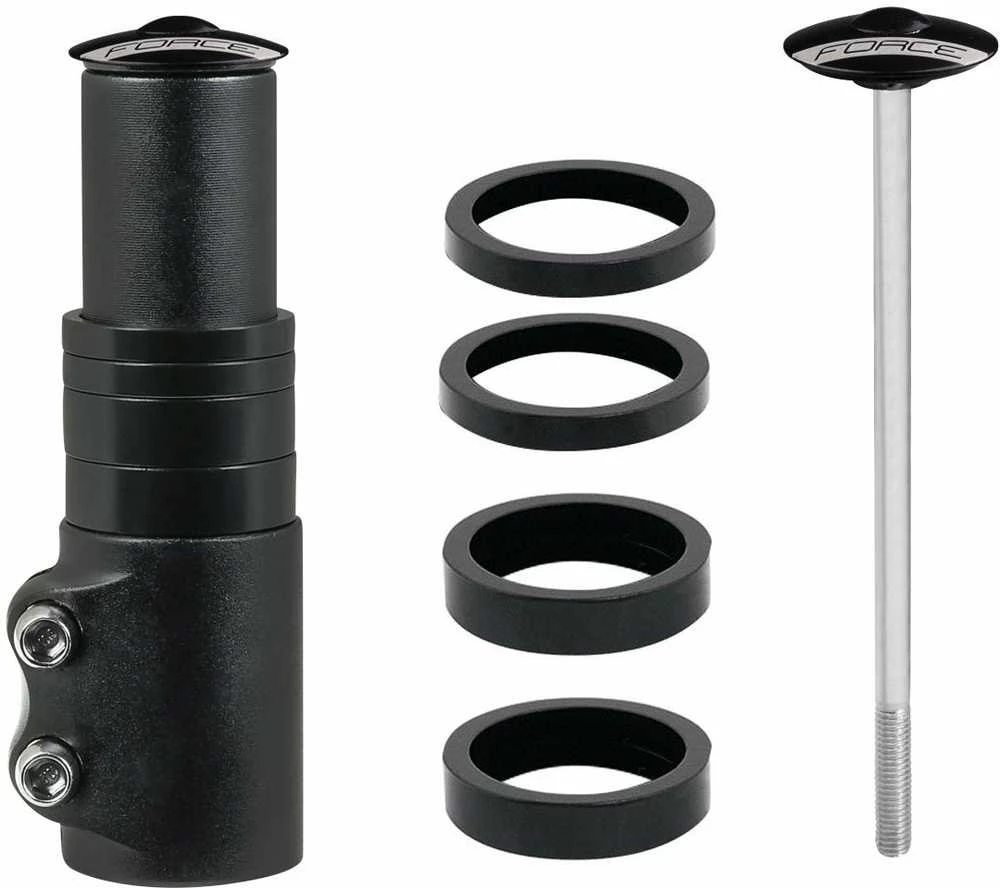 FORCE ECO - Fork extension 1 1/8''Al, juodas matt