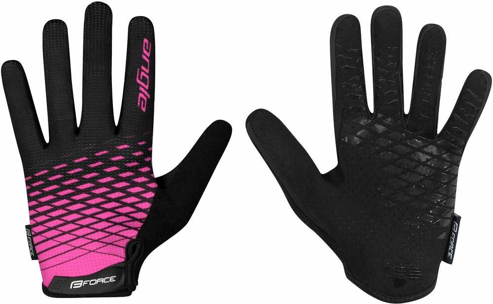 FORCE MTB ANGLE summer pirštines, pink-juodas dydis XL