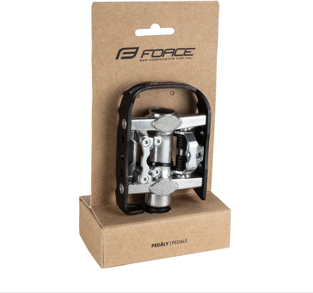FORCE pedals MTB single-sided, juodas