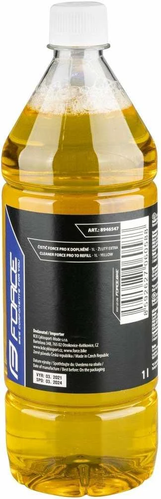 FORCE PRO valiklio papildymas - 1 l - geltonas
