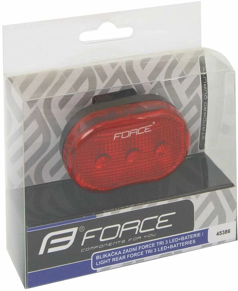 FORCE galinis žibintas TRI - 3 diodų baterija
