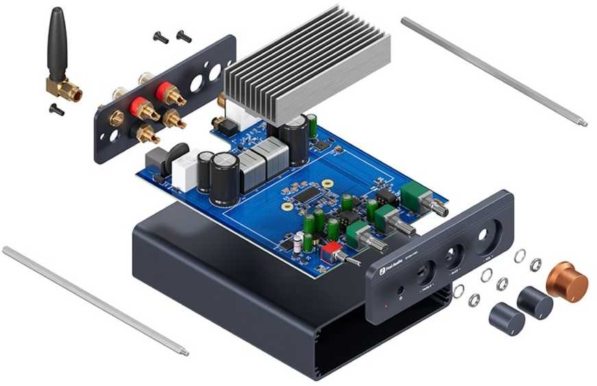 TP-Link Fosi Audio two channel amplifier BT20A Pro-48V mėlynas-pilkas