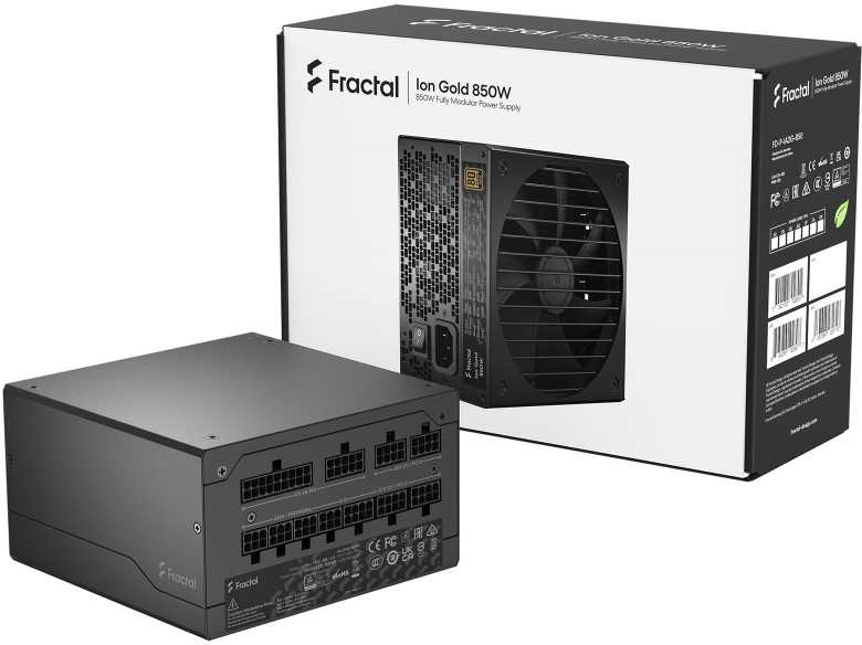 Fractal Design Fraktalų dizainas | Visiškai modulinis PSU | ION Gold 850W | 850 W