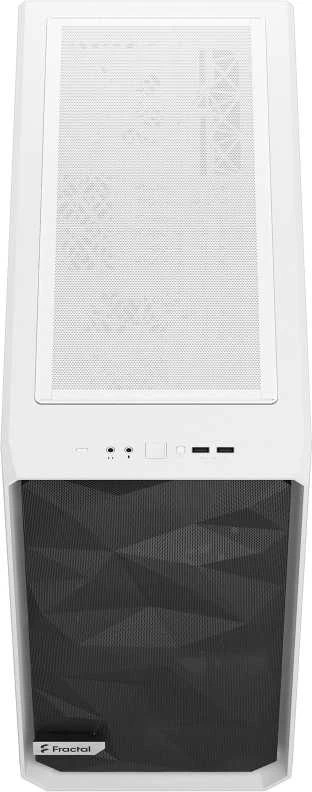 Fractal Design Fraktalų dizainas | Meshify 2 Lite TG Clear | Šoninis langas | Baltas | E-ATX | Įtrauktas maitinimo šaltinis Nr. | ATX