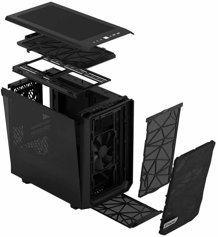 „Fractal Design“ | „Meshify 2 Nano“ | Šoninis langas | Juodas TG, tamsus atspalvis | ITX | ATX