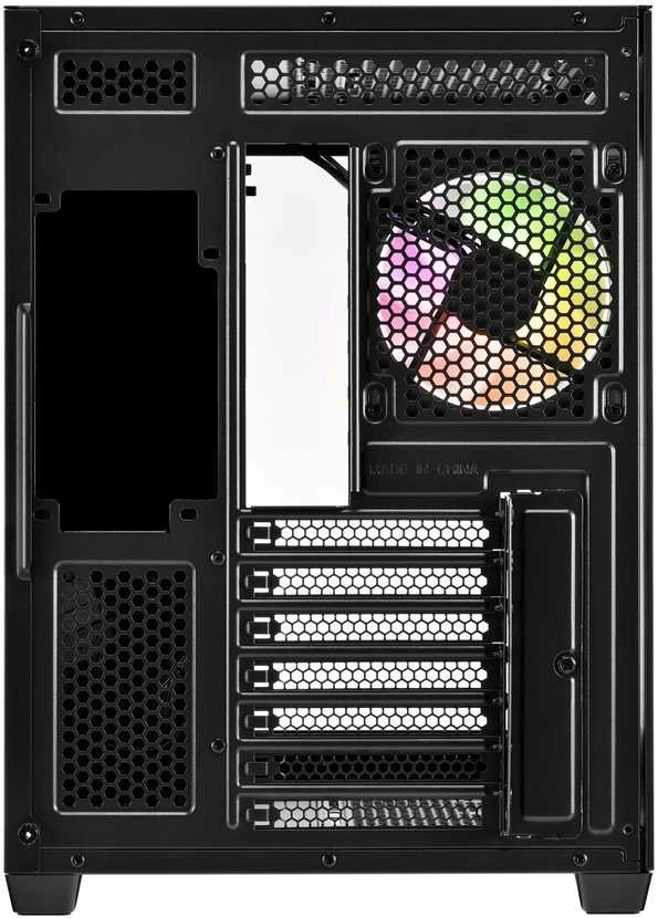 Kompiuterio korpusas FSP M580-BA, Midi Tower, juodas, Tempered Glass x 2