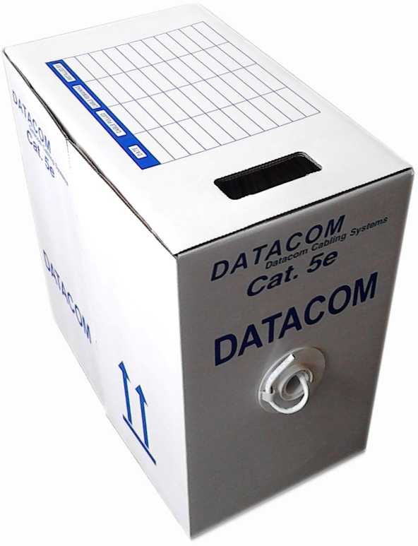 DATACOM FTP wire CAT5E PE 305m box juodas OUTDOOR