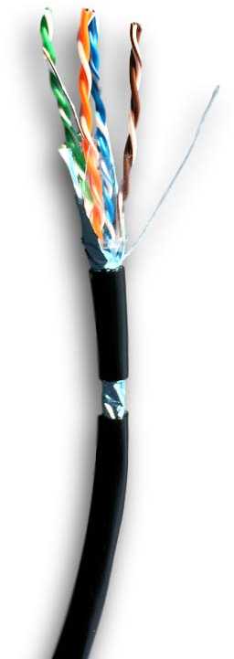 DATACOM FTP wire CAT5E PE 305m box juodas OUTDOOR