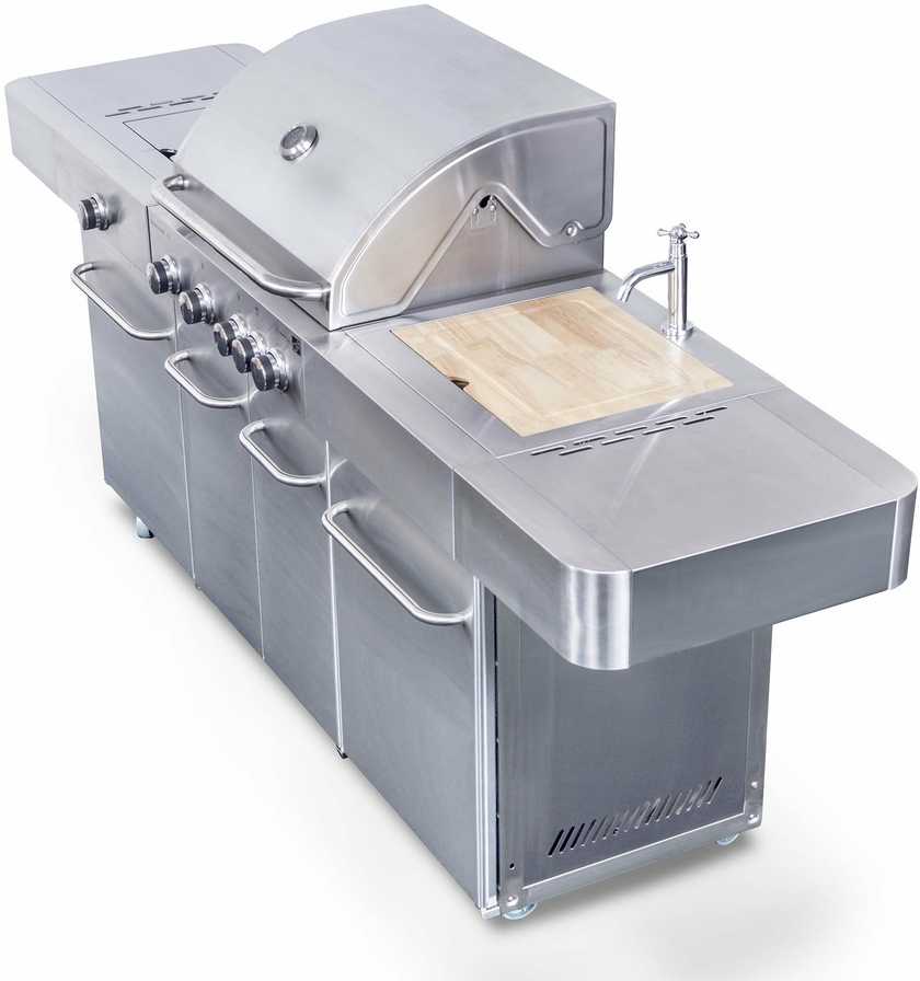 G21 Arizona dujinė kepsninė, BBQ Premium Line virtuvė, 6 degikliai, Dovana slėgio mažinimo vožtuvas