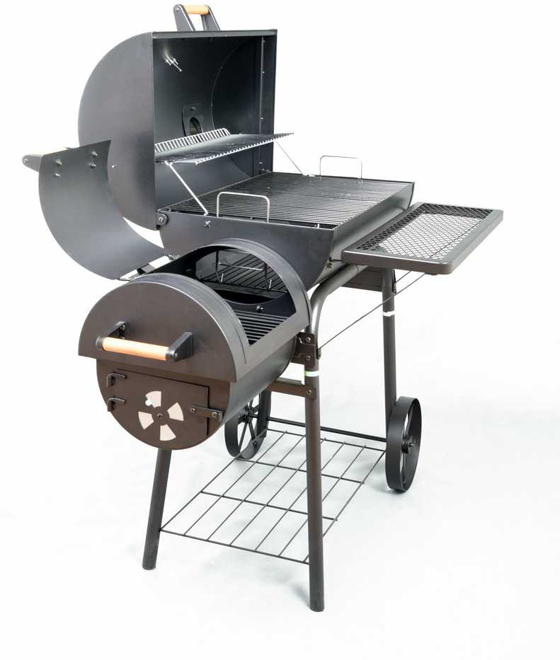 G21 BBQ didelės kepsninės su medžio anglių rūkykla 40 cm x 59 cm