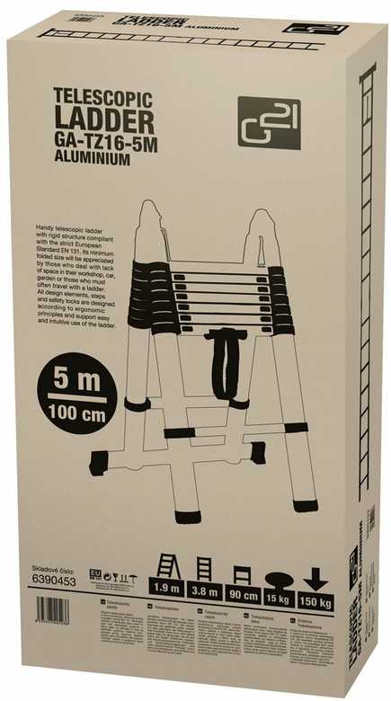Teleskopinės kopečios G21 GA-TZ16-5M 6390453