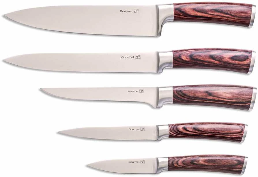 Peilių rinkinys nerūdijančio plieno krosnelė G21 Gourmet Steely 60022164, 5 vnt