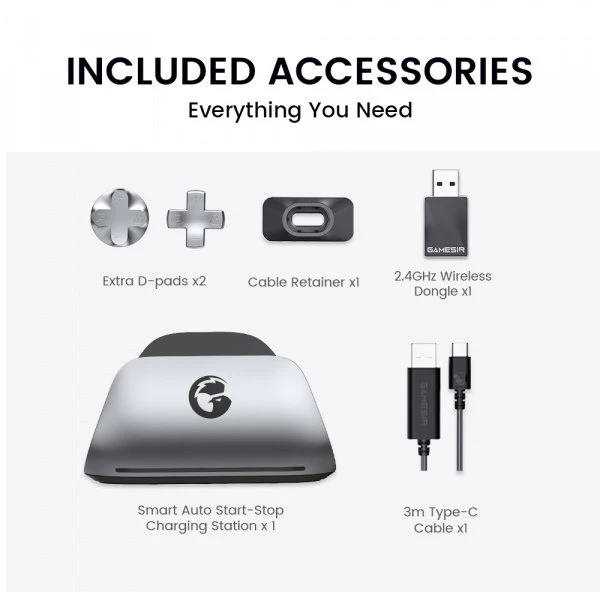 „GameSir G7 Pro“ universalus „Bluetooth“ žaidimų valdiklis „XBOX“ serijos „X/S“ / „One“ sidabras