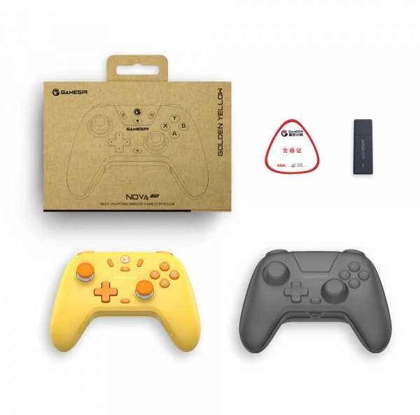 „GameSir“ – „Nova Lite“ daugiaplatformė žaidimų pultelis (Hall efekto lazdelės) – auksinė geltona