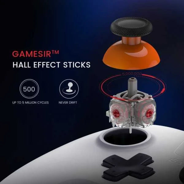 Belaidis žaidimų valdiklis GameSir-T4n Lite (baltas)