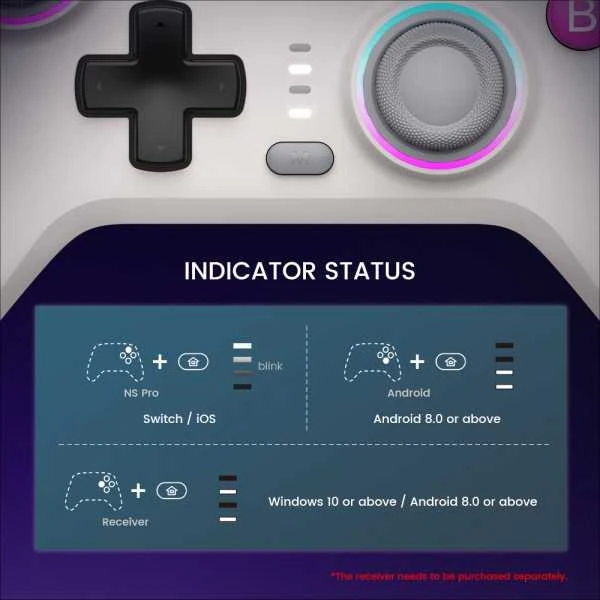 Belaidis valdiklis GameSir T4n (baltas)