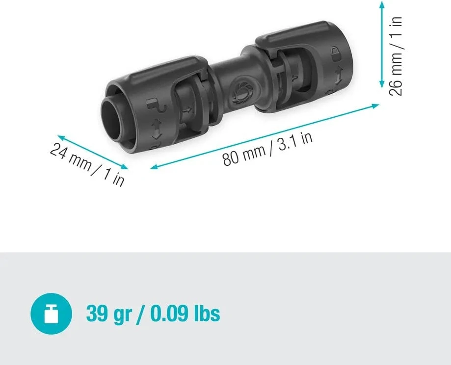 Jungtis Gardena Micro Drip System, 970606801, 13mm, 3 vnt.