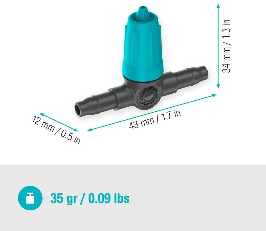 „Gardena Micro Drip“ lašelinės sistemos reguliuojamo serijos antgalis, 10 vnt.