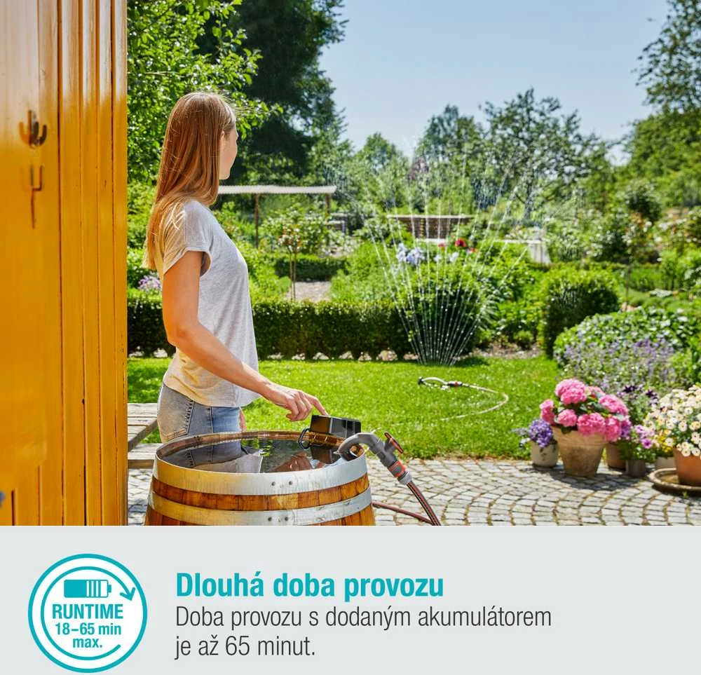 Gardena Akumuliatorinis lietaus vandens siurblys 2000/2 18V P4A
